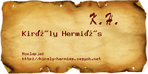 Király Hermiás névjegykártya