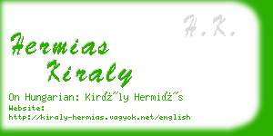 hermias kiraly business card